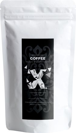 BrainMax Coffee - Káva s medicinálními houbami - Reishi & Cordyceps, 200g *CZ-BIO-001 certifikát