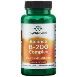 Swanson Balance B-200, High Potency, 100 rostlinných kapslí