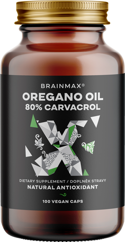 BrainMax Oregano Oil 80% Carvacrol, 100 rostlinných kapslí
