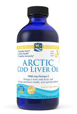 Nordic Naturals Arctic Cod liver oil (olej z tresčích jater) - Lemon, 237 ml